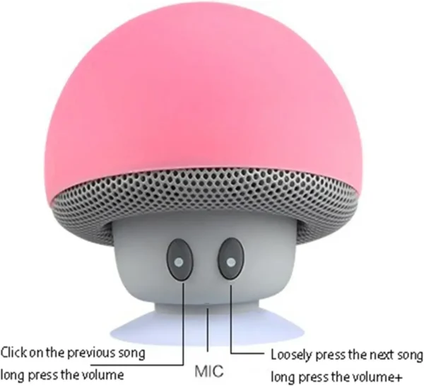 XIKCU Bluetooth Mushroom Speaker Waterproof Can Be Used as a Mobile Phone Holder Suitable for Family Parties and Small Parties