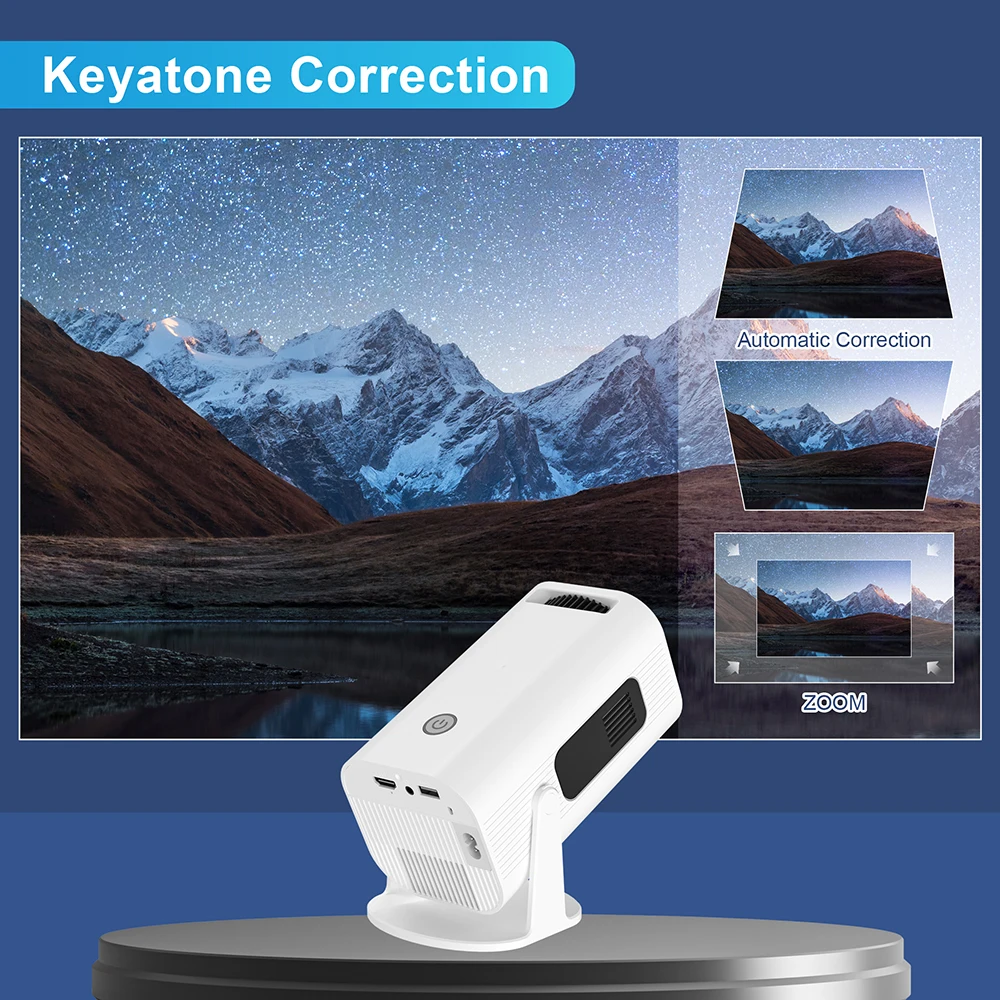 Salange P330W Mini Projetor Android 11 280 ANSI 4K 8K 1080P Wifi6 BT5.0 Home Cinema Portable Projector Android/IOS Video Theater