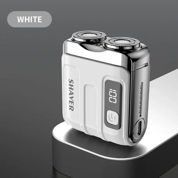 Travel Electric Shaver For Men Double Floating Magnetic Blade Head Portable Beard Knife Rechargeable MINI Rotary Electric Razor