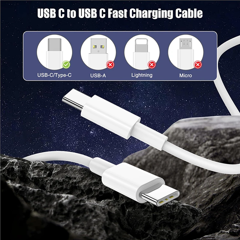 PD Fast Charging Cable Type C to Type C For Apple Iphone 15 16 Huawei Xiaomi Samsung Type C Weaving Cable Accessories Data line